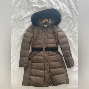 Burberry goose down puffer coat.